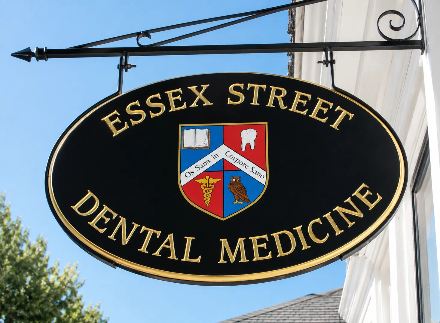 Essex Street Dental Medicine sign in Salem, MA